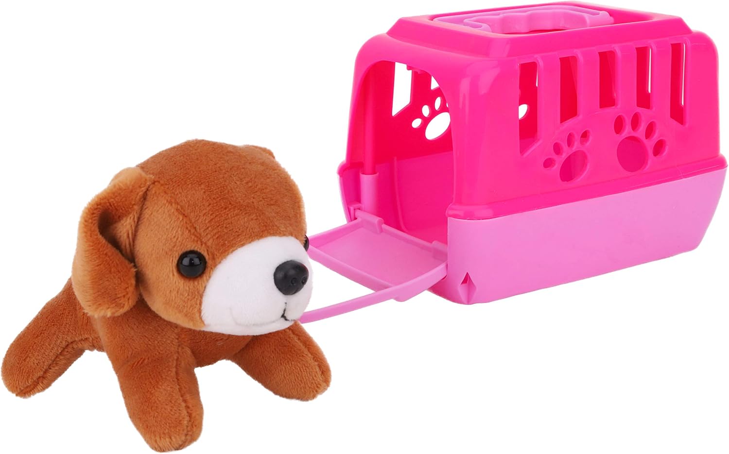 Toyland® 15cm Plush Puppy Dog In Carrier - Assorted Colours - 1 At Random, gray, 15cm x 9cm x 11cm - Image 3