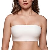INLYRIC Women's Inbarely Strapless Bandeau Bra Bralette Tube Top Seamless Comfortable Stretchy Non Padded Bras Tops