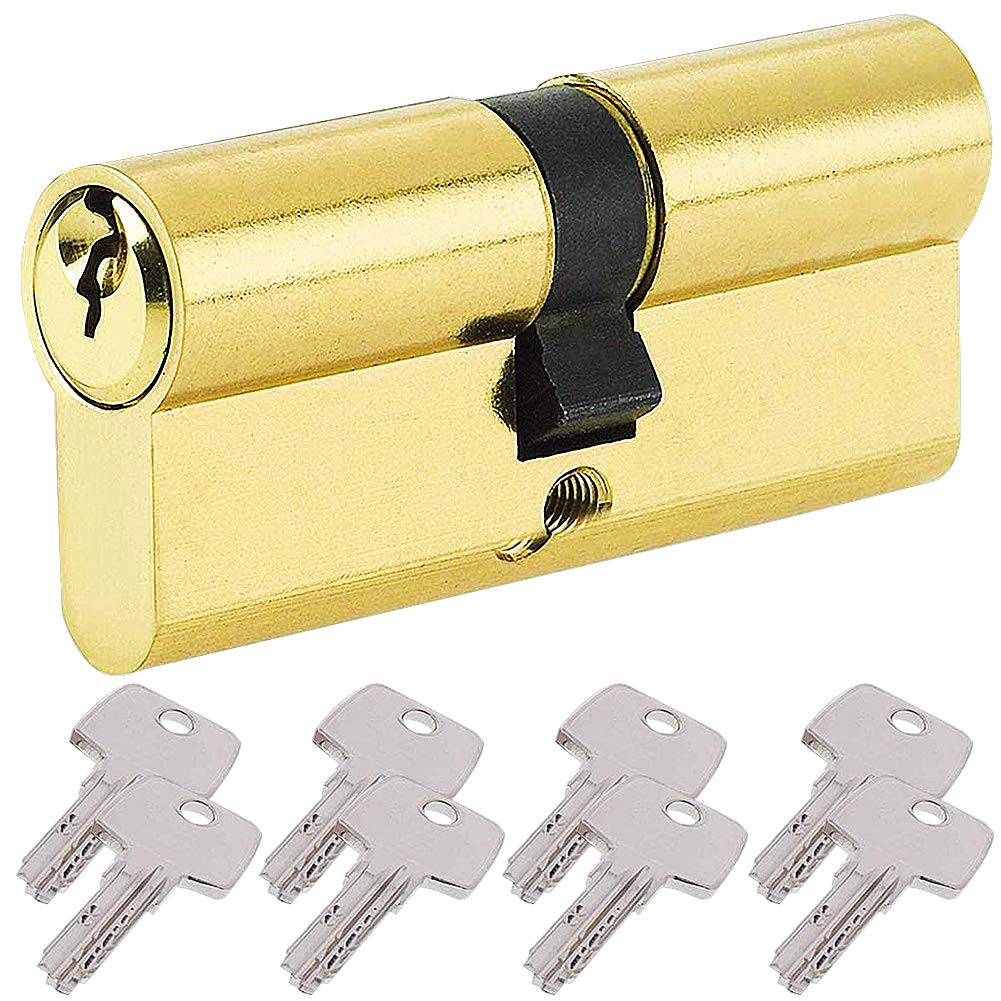 BETOY Cylinder Door Lock Barrel - 50/50(100mm) - Brass Finish - Standard Security - High Security