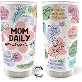 MOTERMATE Mom Daily Affirmations 20oz Stainless Steel Insulated Travel Mug Tumbler with Lid and Straw