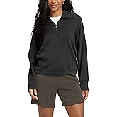 ODODOS Modal Soft Half-Zip Sweatshirts for Women Long Sleeve Relaxed Fit Collared Pullover Top