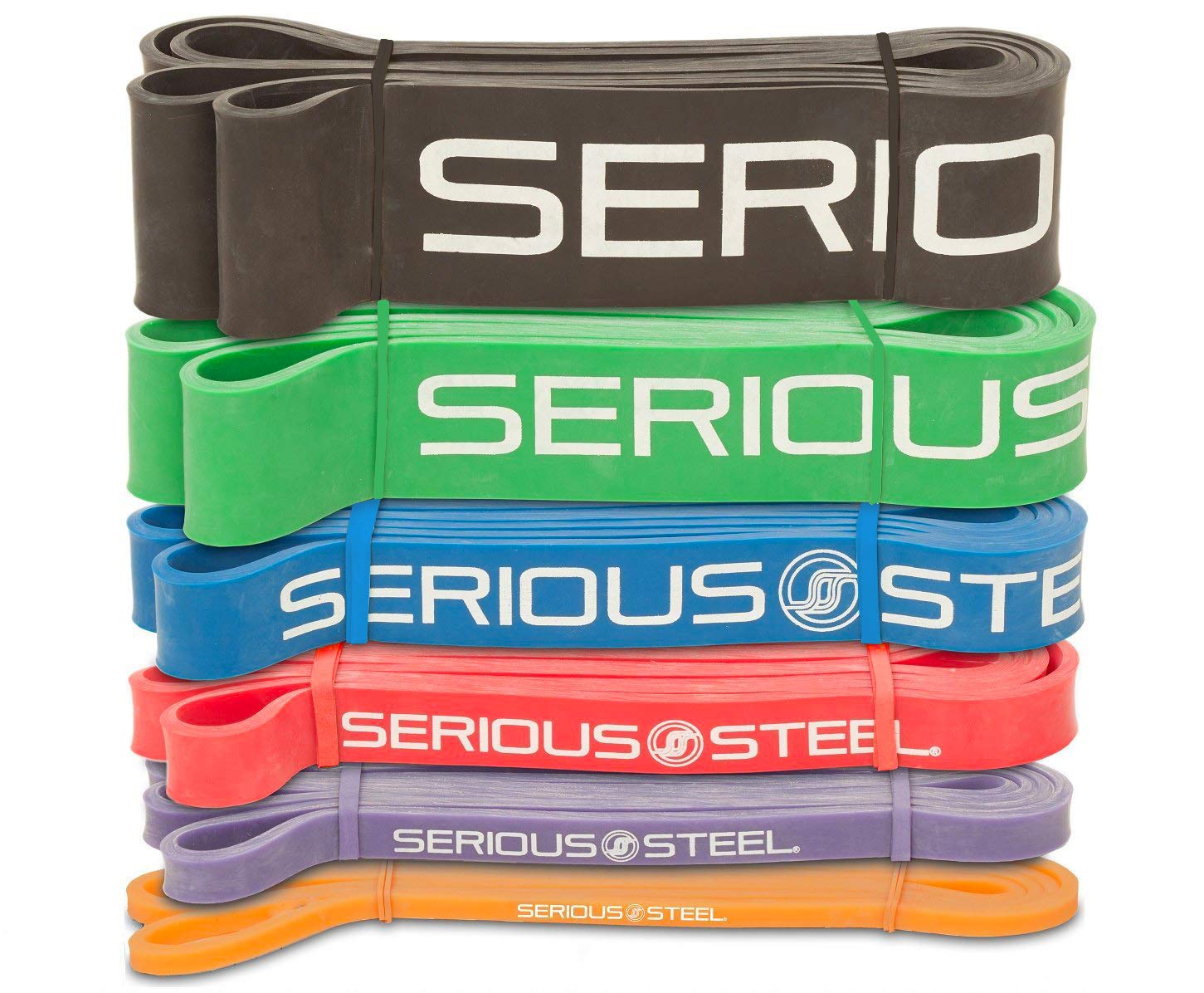 Serious Steel 41" Assisted Pull-up Band, Heavy Duty Resistance Band Sets, Stretching, Powerlifting, Resistance Training and Pull Up Assistance Bands