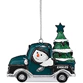 FOCO Philadelphia Eagles NFL Snowman in a Truck Ornament