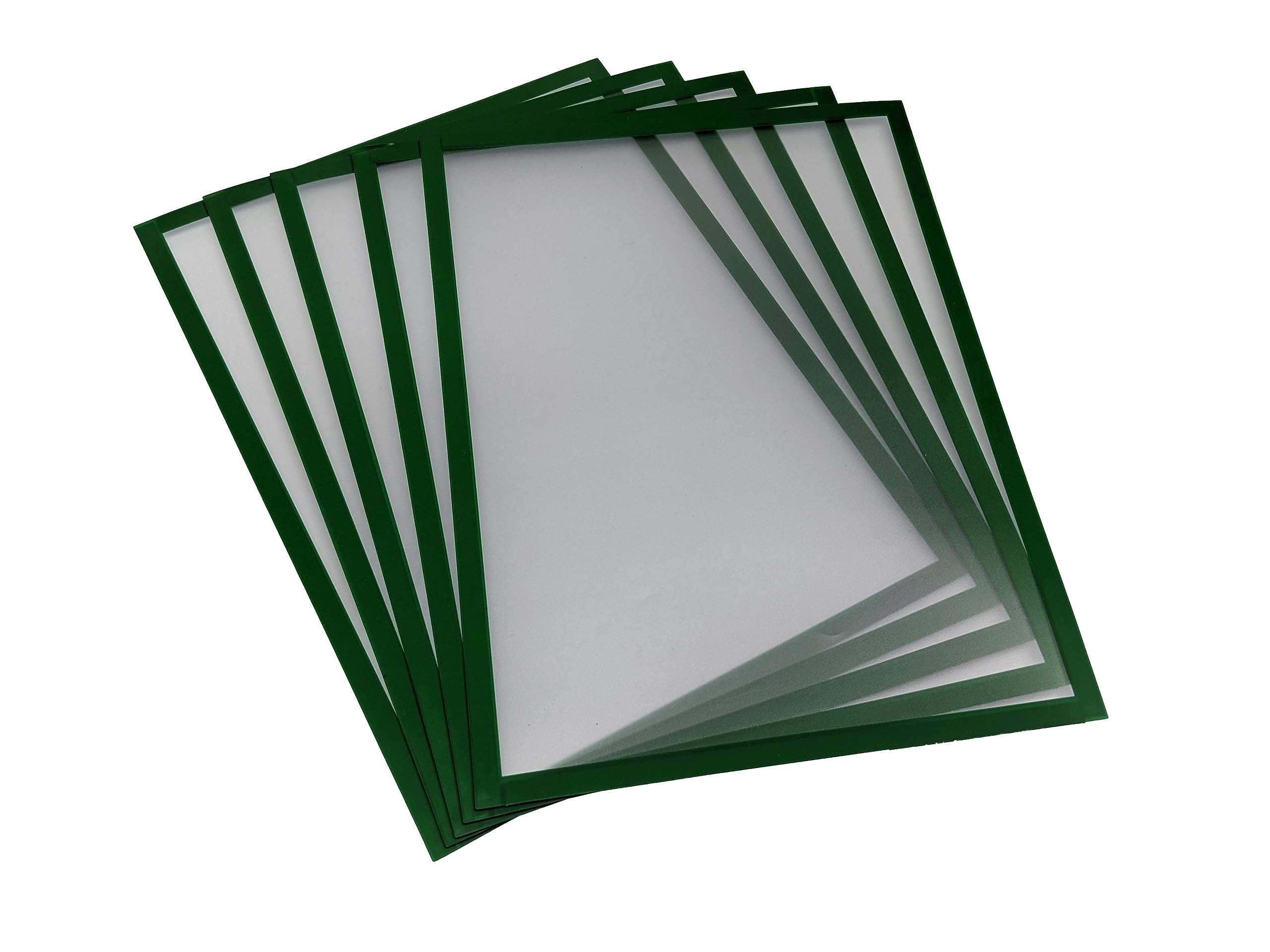 Shadow Foam Magnetic Document Holder | Pack of 5 | Internal Signage Frame | A5, A4, A3 Sizes (Green, A3)