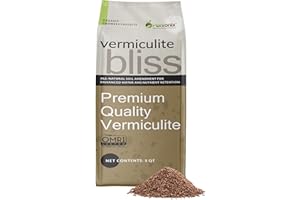 PLANTONIX Vermiculite Bliss (8 Qts) - Organic Vermiculite for Gardening - 100% Natural Soil Amendment - Coarse Vermiculite for Plants, Potting Soil, & Seed Starting - Mixes with Garden Soil & Perlite for Plants