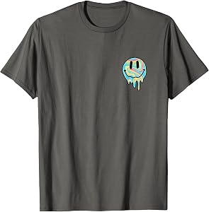 Melting Smile Funny Smiling Melted Dripping Happy Face Cute T-Shirt