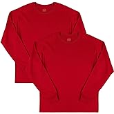 Fruit of The Loom Mens Eversoft Cotton Long Sleeve T Shirts, Breathable & Moisture Wicking with Odor Control