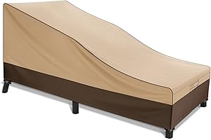 PatioGem Chaise Lounge Cover Outdoor Waterproof, Fade Resistant Lounge Chair Covers Waterproof Outdoor, Lounge Chair Cover, Durable&Thickened Chaise Lounge Cover of 600D Fabric, 80”Lx34”Wx32”H