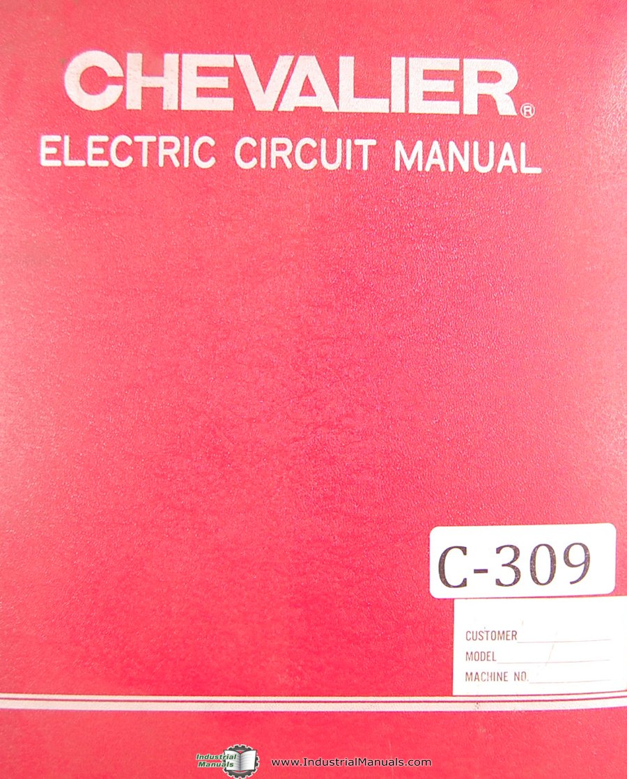 Chevalier Fsg Surface Grinder Electric Circuit Diagrams Parts Manual Chevalier Books