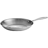 Tramontina 80116/007DS Gourmet Stainless Steel Induction-Ready Tri-Ply Clad Fry Pan, 12 Inch, Made in Brazil