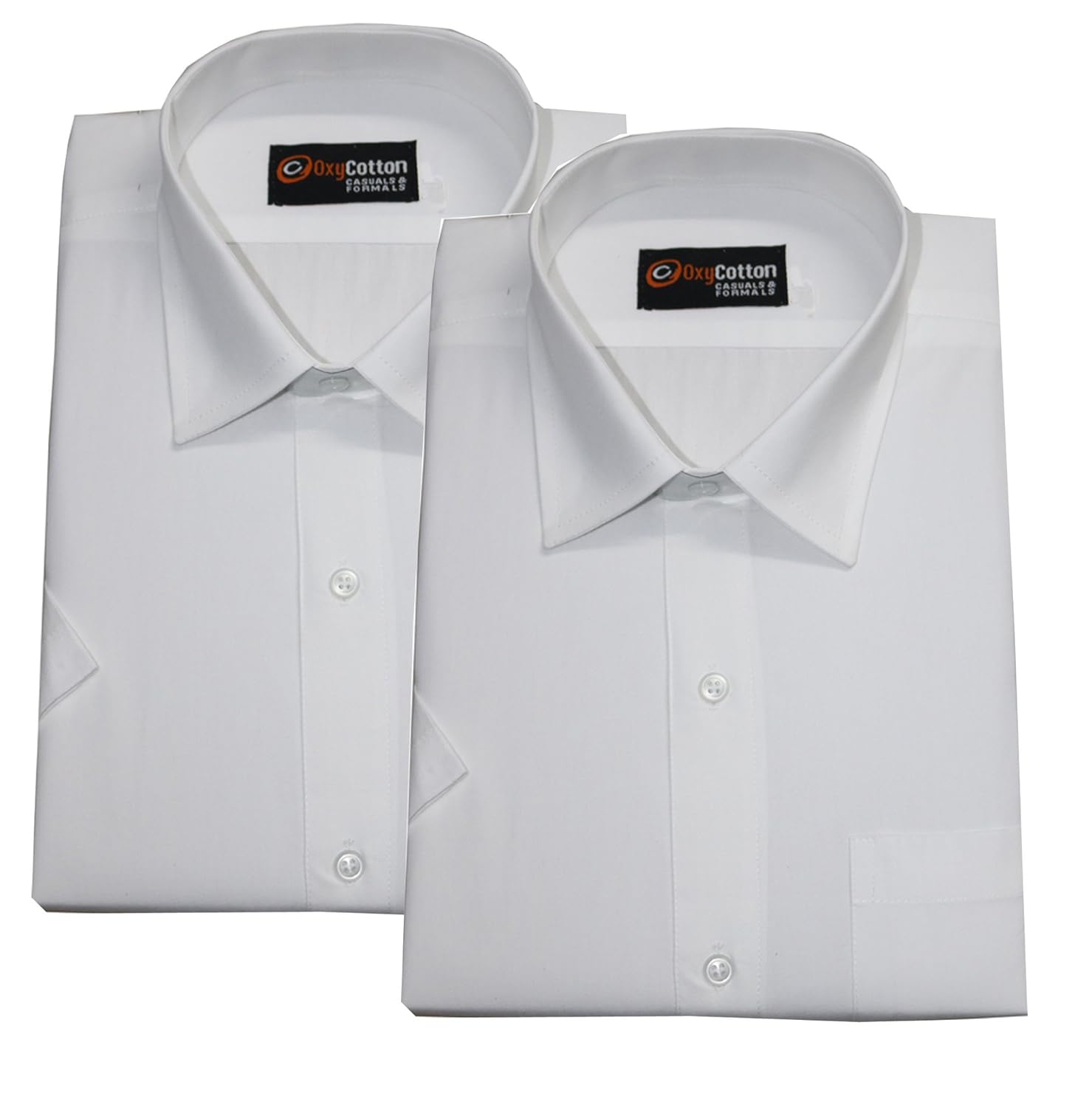 selection men's cotton half sleeve shirts, white color,combo of 2