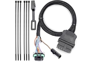 ALLCSM Upgraded 26357 22413 11 Pin Vehicle Side Light Wiring Harness with Dust Cover Replacement for Western for Fisher for Blizzard for SnowEx Plows 11-Pin Snow Plow