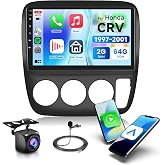 2G+64G Car Radio for Honda CRV 1997 1998 1999 2000 2001, Wireless Carplay Android Auto Car Stereo, 9" IPS Touchscreen with WiFi, GPS, Bluetooth,FM/RDS,32EQ DSP, Rear Camera