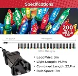 The Christmas Workshop 75280 200 Multicoloured LED Fairy Lights 22.9m view 2