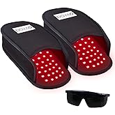 Red Light Therapy for Feet Infrared LED Therapy Slipper Wrap 2 Packs - FDA Cleared Infrared Therapy Foot Wraps with Adjustable Power & Timer | Targets Toes Ankle Instep Heel Discomfort At-Home Therapy
