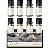 VINEVIDA [Set of 8] Clean Scents for Candle Making, Made in USA Candle Fragrance Oil, Soap Making Essential Oils, Diffuser Oil Scents