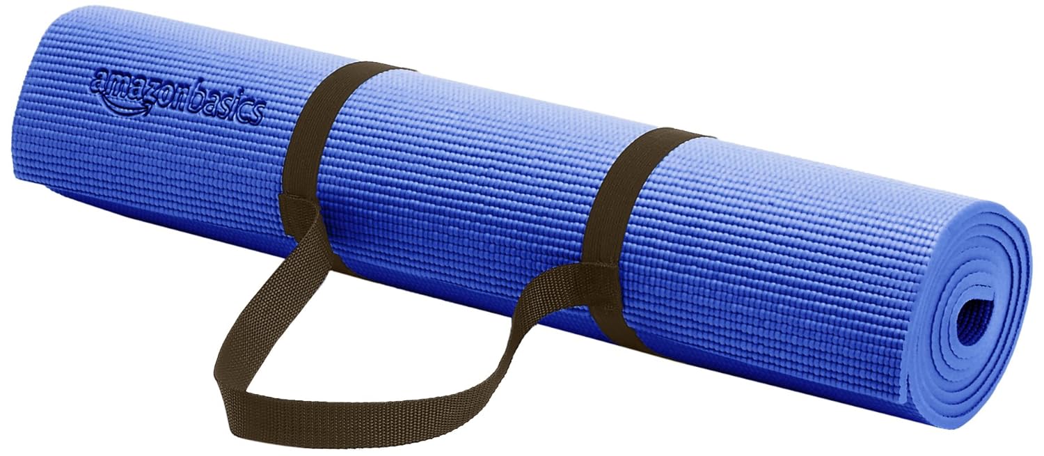 Amazon.com : AmazonBasics 1/4-Inch Yoga and Exercise Mat ...