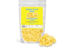 REALLY GOOD NUTS! Sun Dried Pineapple Chunks – Natural Tropical Snack, Non‑GMO • Vegan • Gluten‑Free • Packed Fresh in Resealable Bag - Sweet Snack, Healthy Food, Naturally Grown, Vegan, Kosher Certified - (2 lbs - 32 oz)