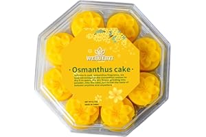 WEIJUEJIYI Osmanthus Cake Chinese Pastry Tea, 9.17 oz (18 Pieces), Chinese Moon Cakes with Delicate and Sweet Taste, Osmanthus Fragrance, Golden Appearance, Rich Aroma, Cotton Sand Sweet