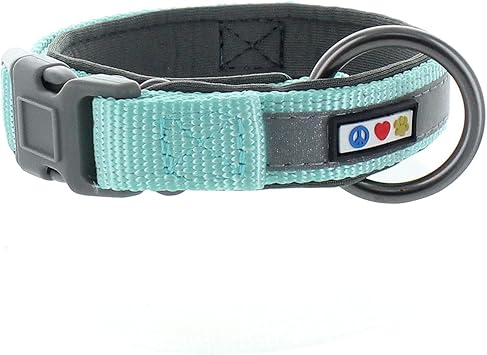 Pawtitas soft adjustable reflective padded dog collar Clearance