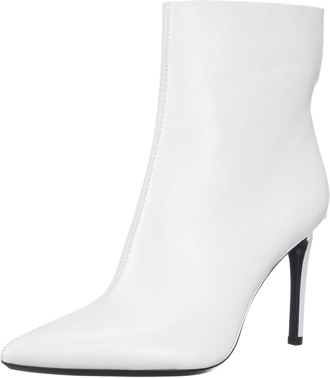 calvin klein white ankle boots