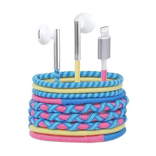 URIZONS Colorful Nylon Braided Headphones Wired Earbuds in-Ear