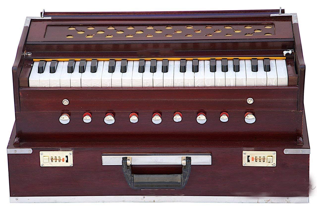 Harmonium Musical Instrument Folding, 9 Stop, Rosewood, WellTuned