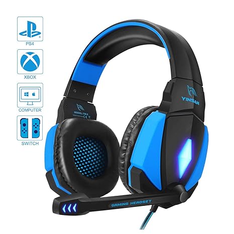 Cascos Gaming, YINSAN Auriculares Premium Stereo con Micrófono ...