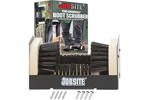 JobSite The Original Boot Scrubber - All Weather Industrial Shoe Cleaner & Scraper Brush