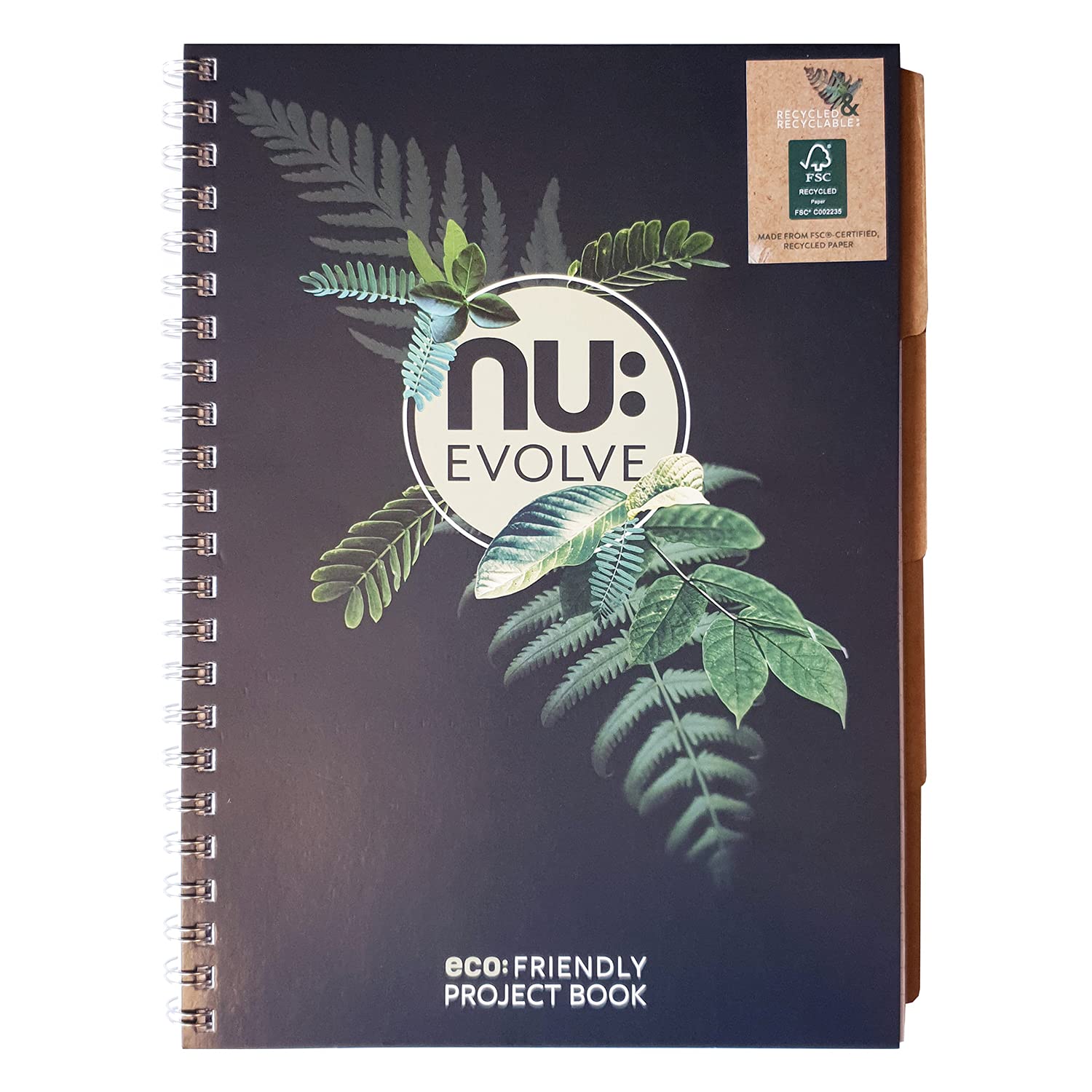 Nu Notebooks - Evolve Range - Recycled Notebook - A4 Project Book - Wirebound Notebook - Stationery Notebooks - Professional Notepad - 150 Pages