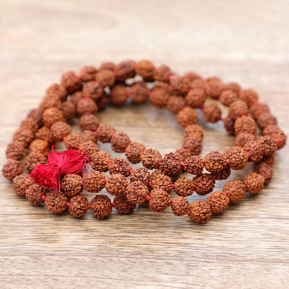 HealthAndYoga(TM) Rudraksh Mala - 8-9 Millimeter