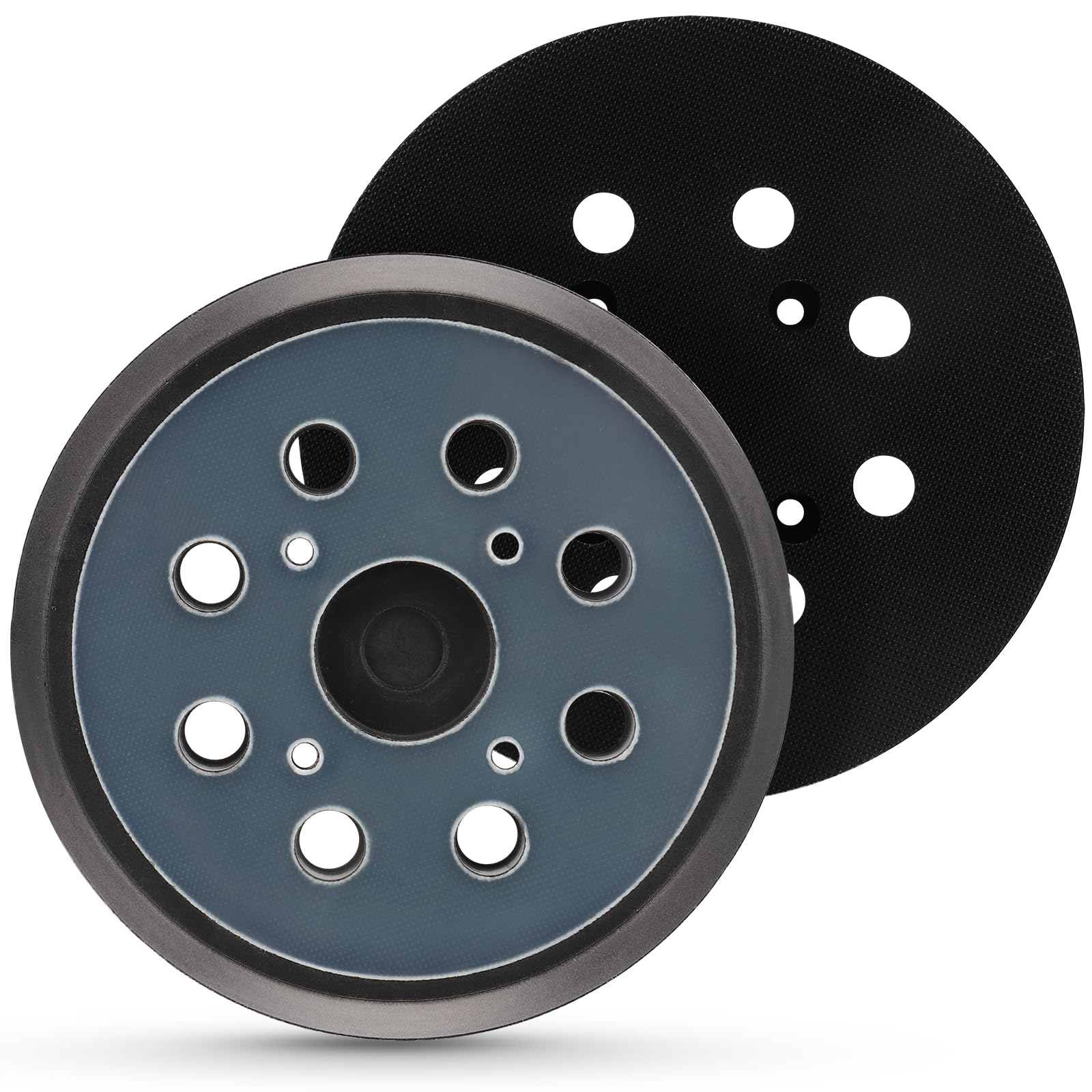 MOGRQAP 2 PCS 5 Inch Replacement Sander Pad, 8 Hole Backing Pad with Hook and Loop for Milwaukee 51-36-7090 6021-21 / Ridgid R2600 R2601 Random Orbit Sander Sanding Pads