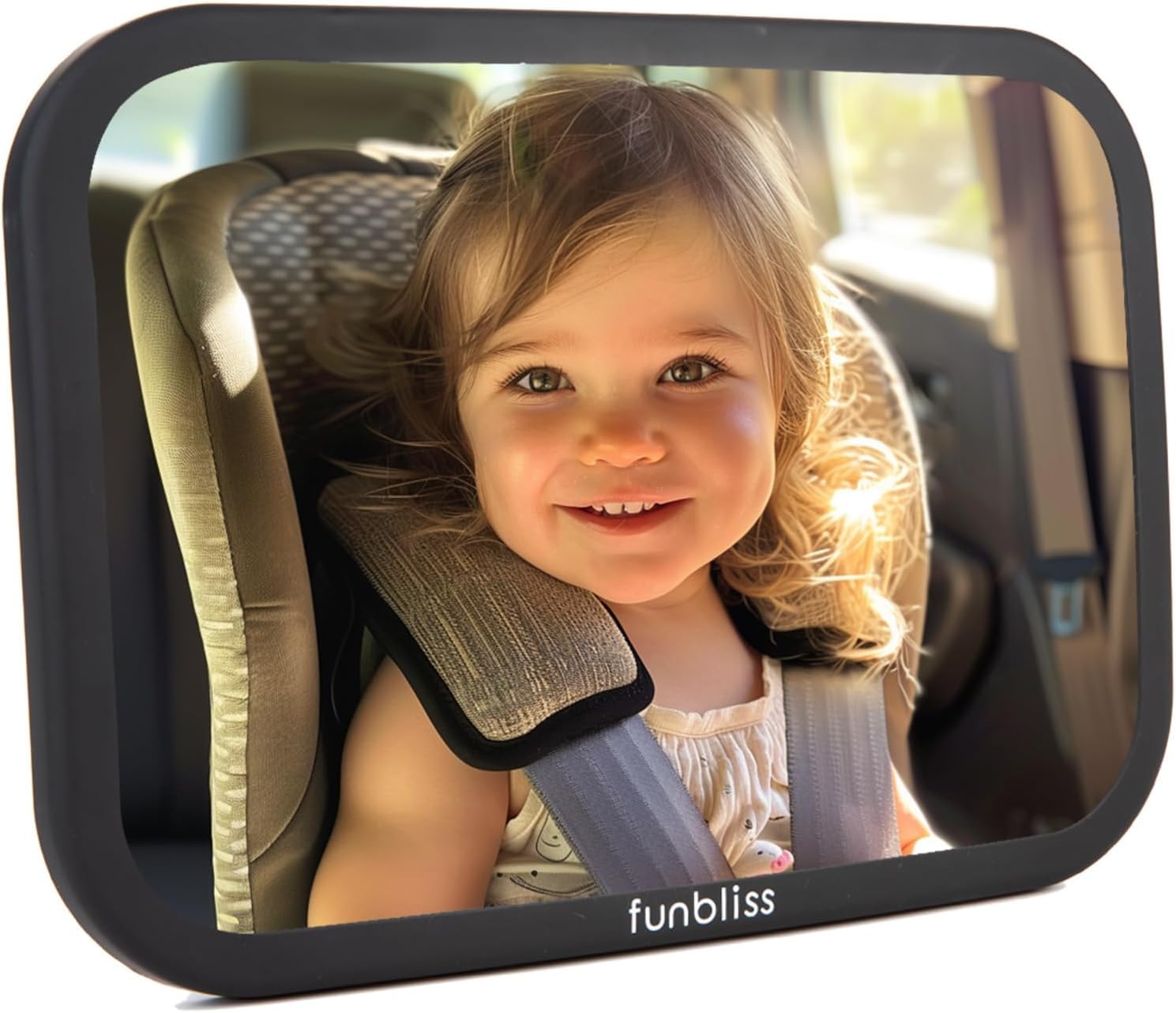 Funbliss Baby Car Mirror Safely Monitor,Car Mirror Baby Rear Facing Seat，No Assembly Required, Safer，Best Newborn, Shatterproof
