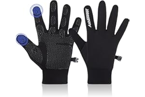 AsbaSweet Winter Gloves for Men Women, Touch Screen Glove with Anti-Slip Grip, Thermal Warm Windproof Material & Touchscreen Finger Breathable Comfort, Cold Weather Touchscreen Gloves for Phone Text