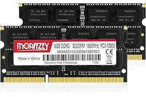Moaffzey 16GB(2x8GB) DDR3 RAM 1600MHz PC3-12800 CL11 Laptop Memory SODIMM, 204-Pin 1.5V 2Rx8 Dual Rank Non-ECC Unbuffered Lap