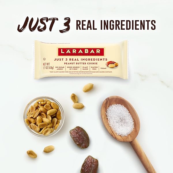 LARABAR PEANUT BUTTER COOKIE, GLUTEN FREE VEGAN FRUIT & NUT BAR, 16 CT, 27.2 OZ