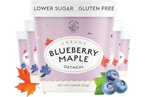 MYLK LABS EST. 2017 Mylk Labs Blueberry Maple Protein Oatmeal Cups, Whole Grain, Low Sugar, High Fiber Breakfast with Superfoods, Quick & Easy, On the Go, Instant Oatmeal, Rolled Oats, Gluten Free, Vegan, Nut Free, 6 Pack