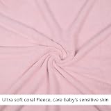HiABsee Baby Towels with Hood Pink Cat Ultra Soft 80x80cm Coral Fleece view 3