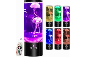 OPULARS Jellyfish Lamp Motion Lamp,Lamps for Adults Kids,Night Light Aquarium Tank with Remote Control Color Changing Light,Christmas,Birthday Gifts for Women