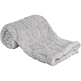 Yurhap Fleece Baby Blanket Heart Checkered, Ultra Soft Cozy Baby Blankets for Boys Girls, Fluffy Infant Toddler Newborn Receiving Gifts for Crib Stroller 30"x40" (Silver Grey)