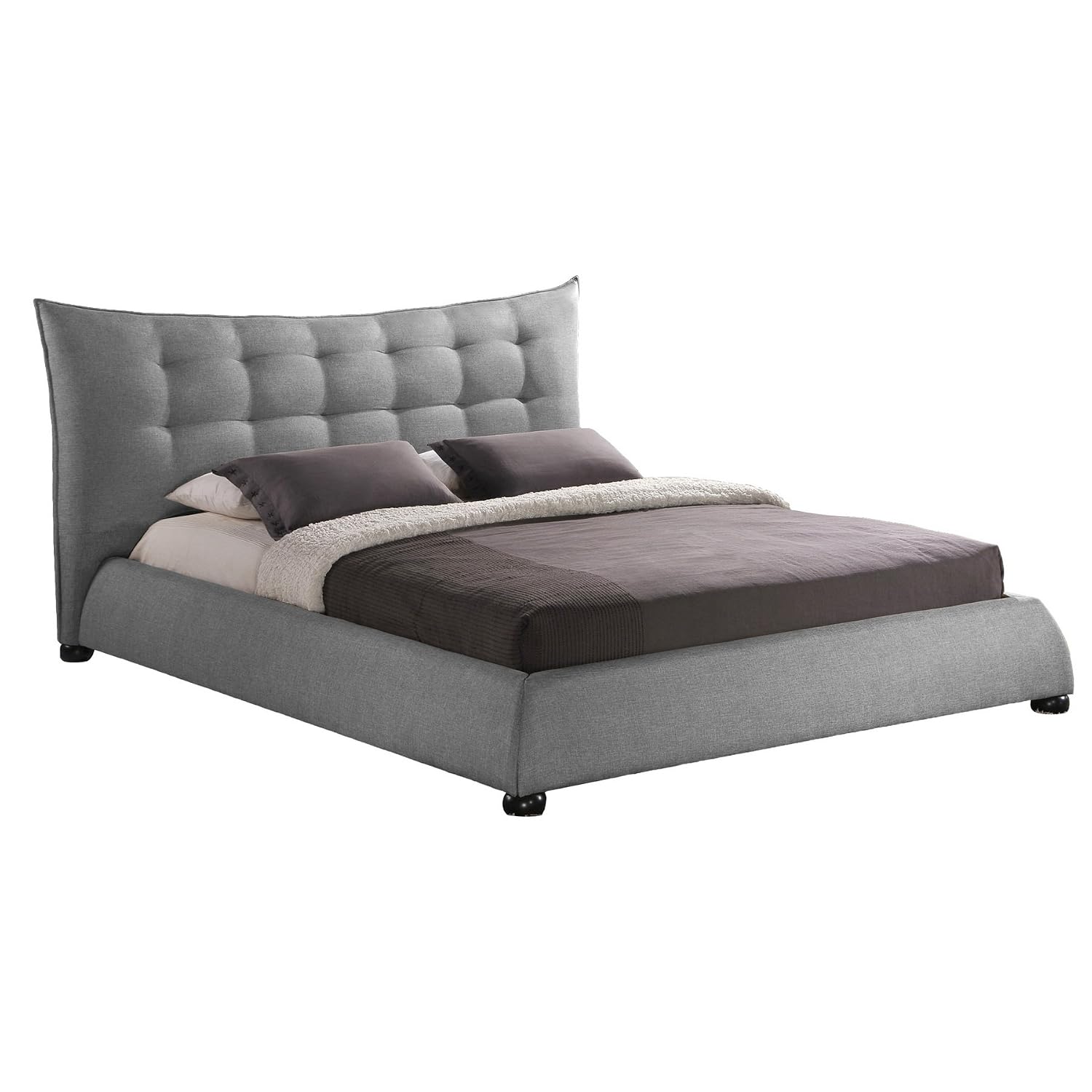Baxton Studio Marguerite Linen Modern Platform Bed