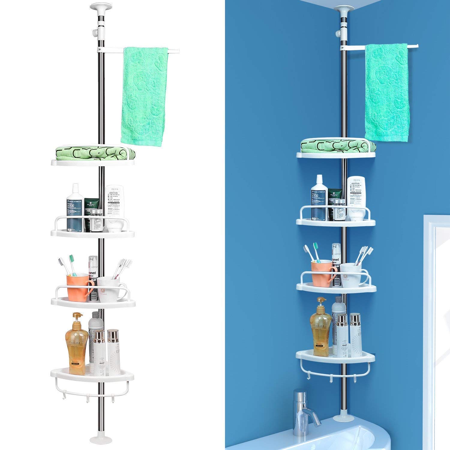 Shower Caddy 2 & 3 Tier Corner Bathroom Bath Room Organiser Tidy Rack