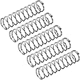 uxcell Compression Spring, 5Pcs 304 Stainless Steel, 8mm OD, 0.8mm Wire Size, 30mm Free Length, Silver Tone