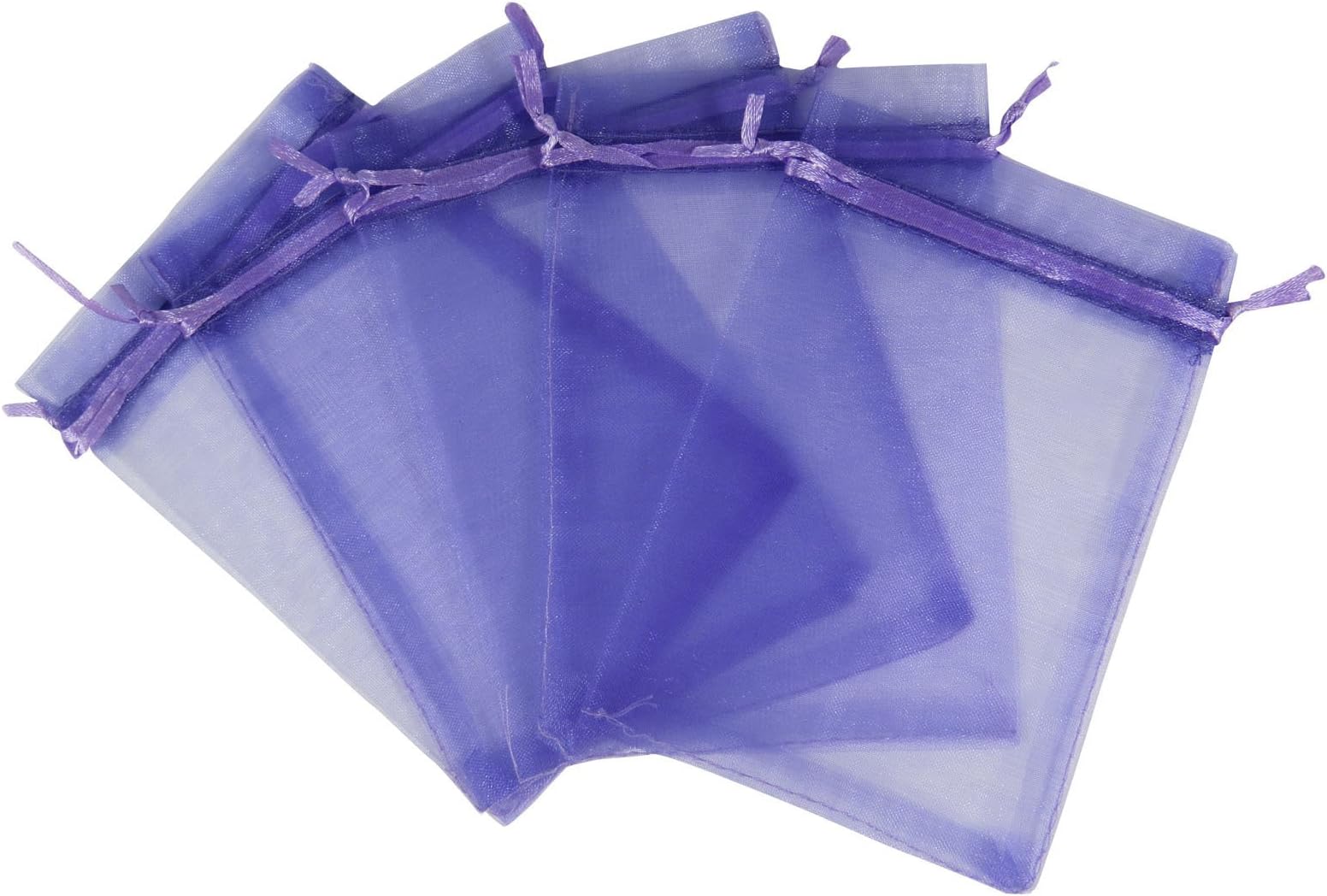 RakrisaSupplies 100Pcs Light Purple Organza Bags 3x4" w/Drawstring | Accurate Sizing, Reinforced Stitching & Crease Free Sheer Organza Pouches | OB34-08