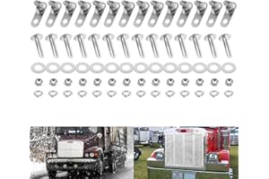 DEARGOODAY 75704-1 Bug Screen and Winterfront Mounting Hardware Kit for 1986-2007 Peterbilt 357, 375, 377, 378, 379