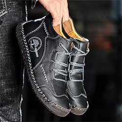 Mens Casual Boots Leather Chukka Shoes Vintage