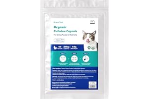 Branvine Organic Pullulan Empty Capsules for Cats - Hides Medicine Taste & Scent | Naturally Fermented, Highly Digestible | C