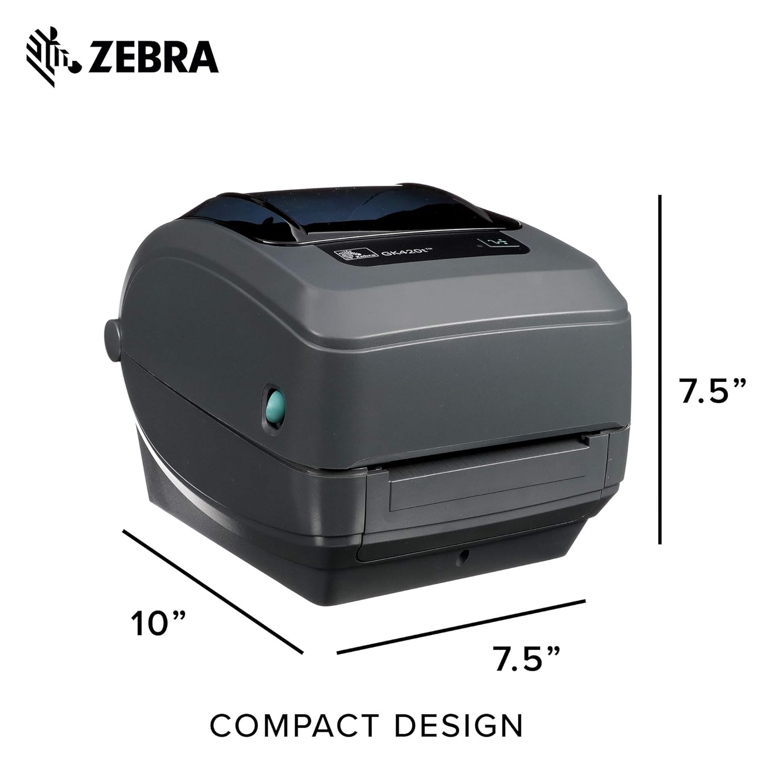 Zebra - GK420t Thermal Transfer Desktop Printer for labels, Receipts, Barcodes, Tags, and Wrist Bands - Print Width of 4 in - USB, Serial, and Parallel Connectivity - GK42-102510-000: Industrial & Scientific