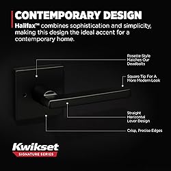 Kwikset Halifax Interior Privacy Door Handle with