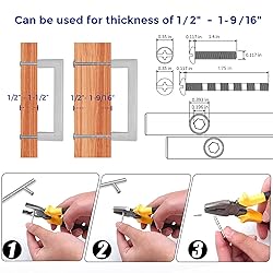 Ravinte 10 Pack Square Bar Kitchen Cabinet Handles